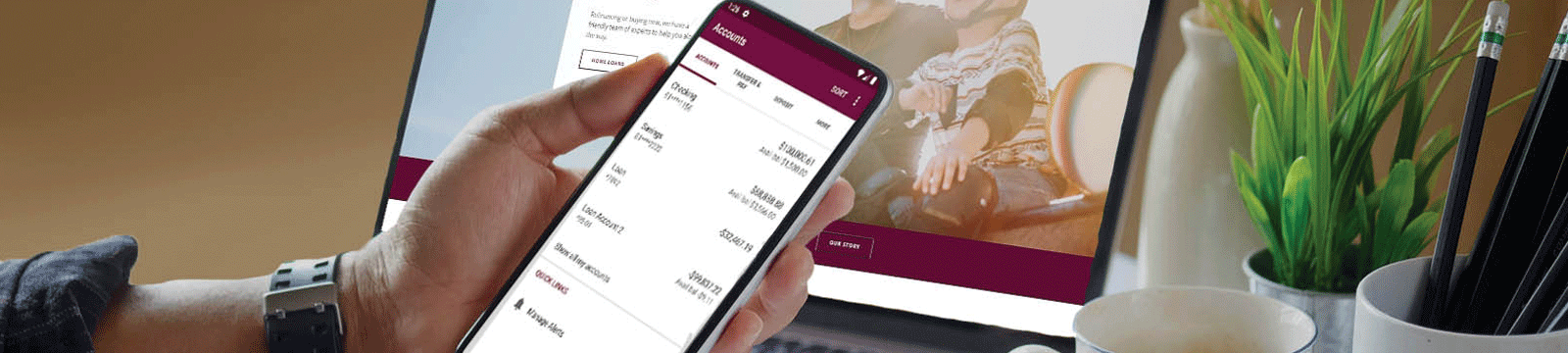 UNION Savings BANK on mobile and desktop